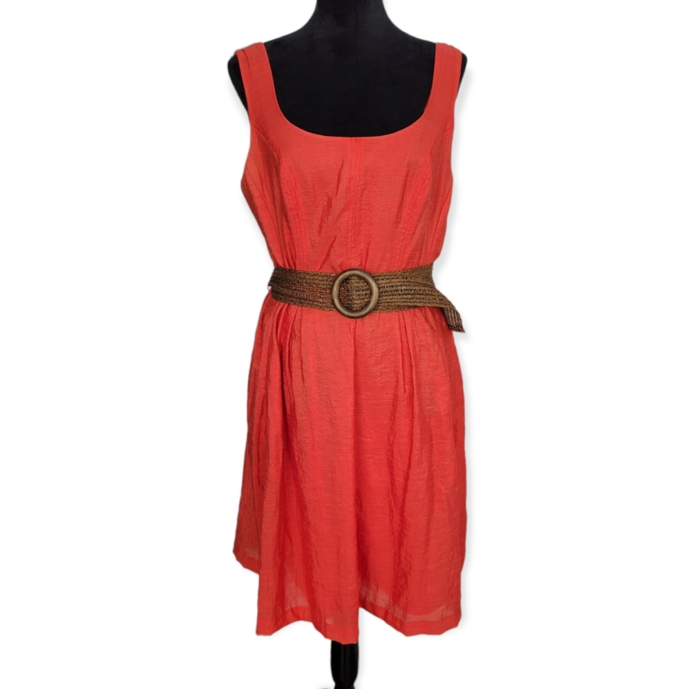 Y2K Millenial Mid-size Nine West Sleeveless Dress With Pockets and Belt